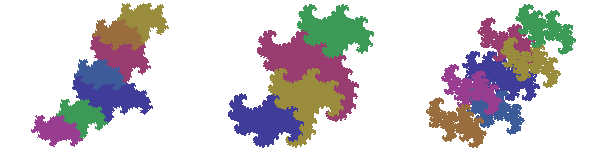 Fractal tilings associated with β- and (-β)-integers for β root of x^3-x^2-2x-1